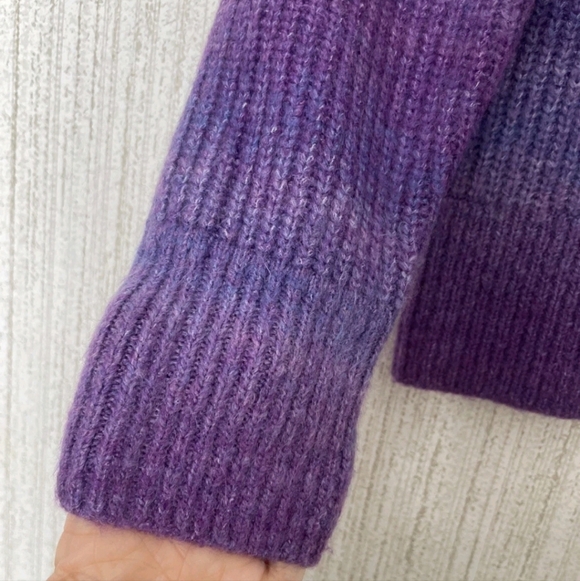 Loft Size XS Petite Purple Ombre Cardigan - Picture 6 of 9
